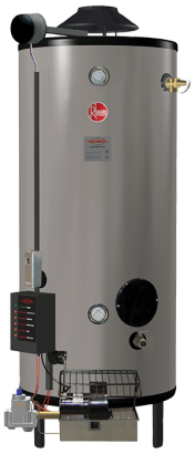 سخان مياه تجاري RHEEM GN100-200 منخفض NOx سعة 100 جالون 199,900 BTU غاز طبيعي - متوافق مع تكساس