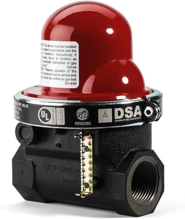 पैसिफिक सिस्मिक प्रोडक्ट्स 300 सीरीज 3/4" 7PSI क्षैतिज भूकंप गैस शट-ऑफ वाल्व