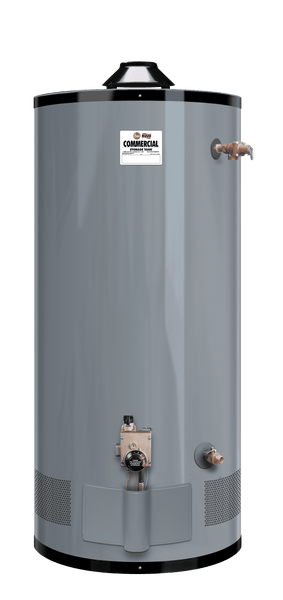 RHEEM G100-80N Medium Duty 100 Gallon Commercial 76,000 BTU Natural Gas Water Heater RHEEM G100-80N Medium Duty 100 Gallon Commercial 76,000 BTU Natural Gas Water Heater