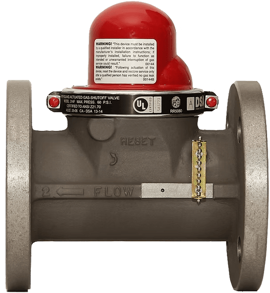 Válvula de cierre de gas para terremotos de entrada superior vertical de 1