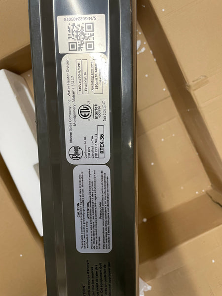 USADO - RHEEM RTEX-36 36kw 240v Calentador de Agua Eléctrico Instantáneo Sin Tanque SIN GARANTÍA #2