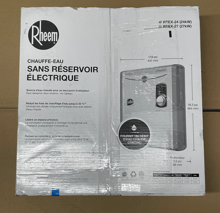 NUEVO CAJA ABIERTA - RHEEM RTEX-24 24kw 240v Calentador de Agua Eléctrico Instantáneo Sin Tanque #7