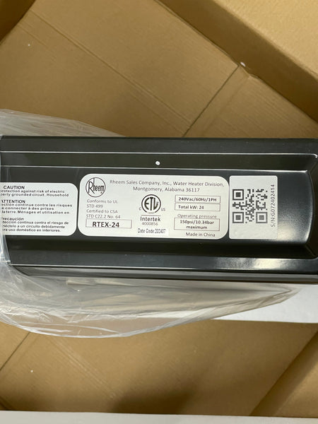 NUEVO CAJA ABIERTA - RHEEM RTEX-24 24kw 240v Calentador de Agua Eléctrico Instantáneo Sin Tanque #7