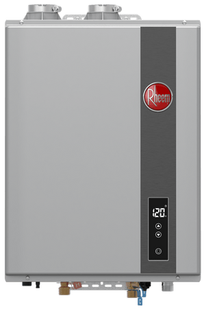 Rheem RTGH-95DVELN-3 अंतर्निर्मित WiFi उच्च दक्षता संकुचन 9.5 GPM टैंकलेस प्राकृतिक गैस जल हीटर 199,900BTU