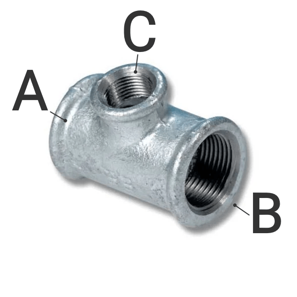 Tee galvanizado - 1/8